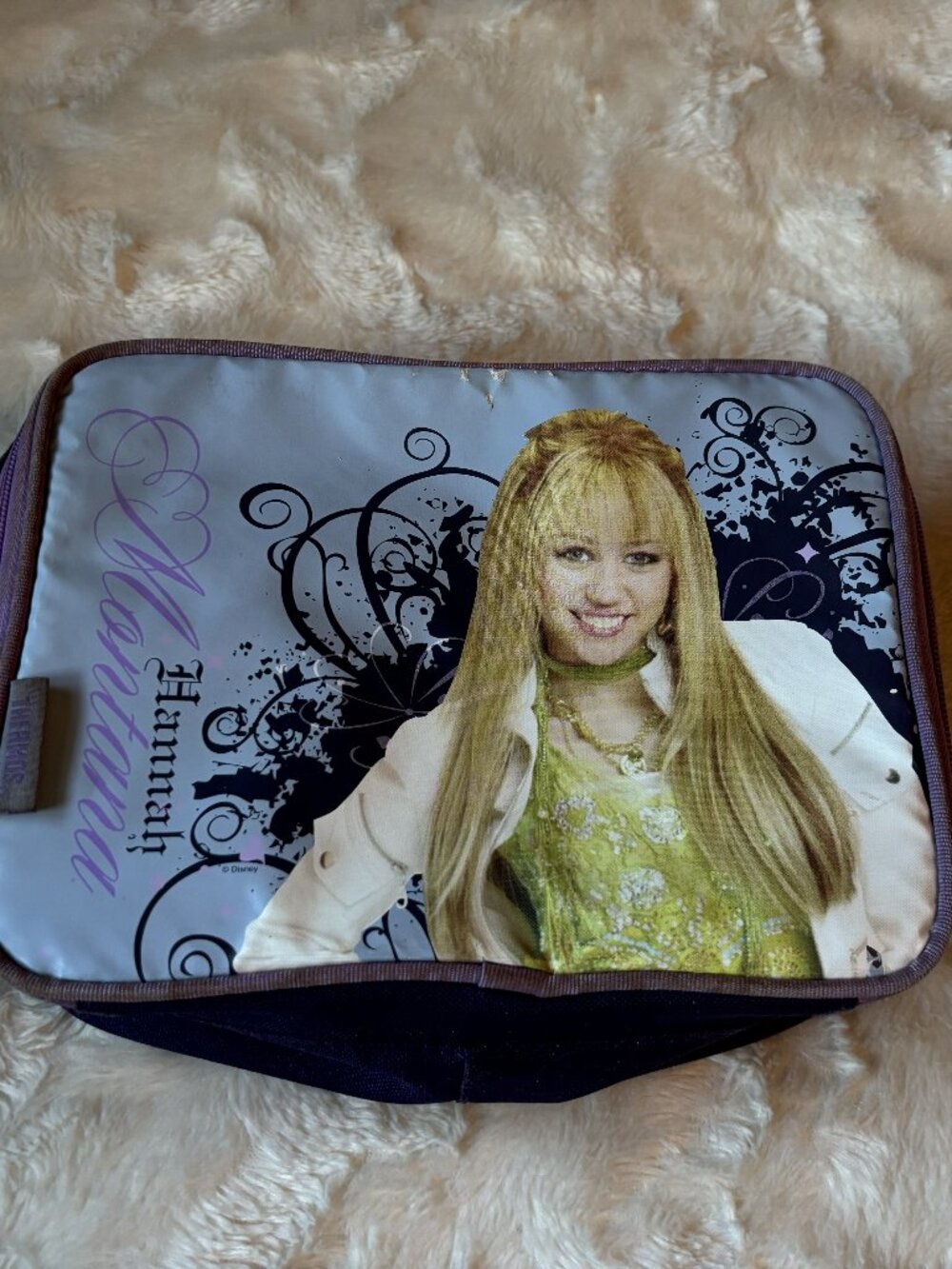 Hannah Montana Miley Lunch Bag Thermos Blue Purple Insulated School Y2K Vintage